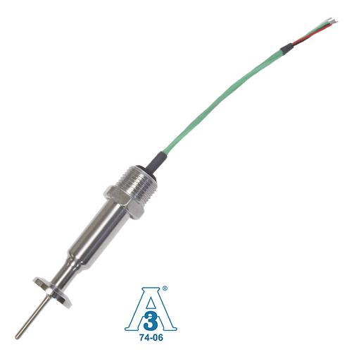 Mini Sanitary Temperature Sensor w/ Extension Cable & Conduit Fitting